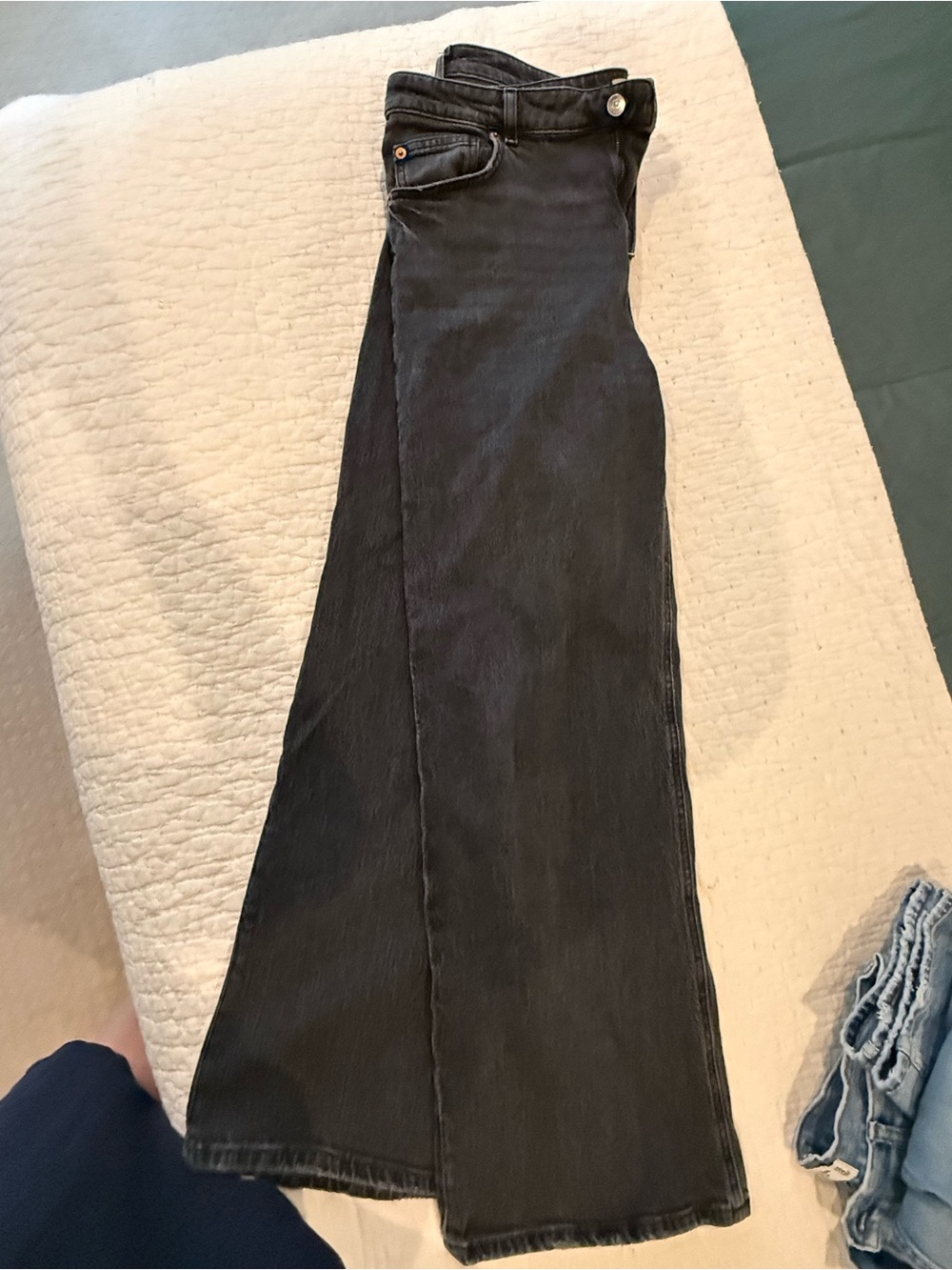 H&M Dark Gray High-Rise Flared Jeans